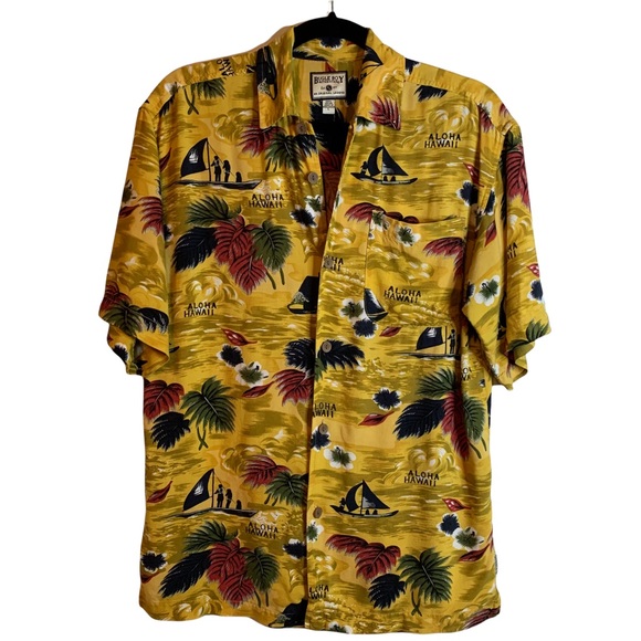 Bugle Boy Other - Bugle Boy Authentics Vintage Aloha Hawaiian Shirt Yellow L